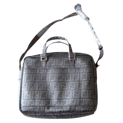 laptop bag fendi|Fendi grey handbags.